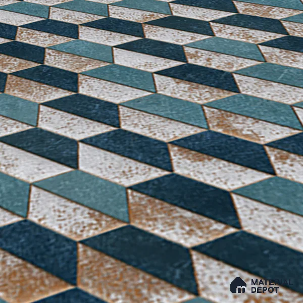 Geometric Wall & Floor Tile TL 07237 Alpi 4001 Granula 1 ft x 1 ft Ceramic Matte Finish - 9 mm  | 2 mm Spacer is Mandatory | Please Expect a Slight Variation of Pattern (Sample)